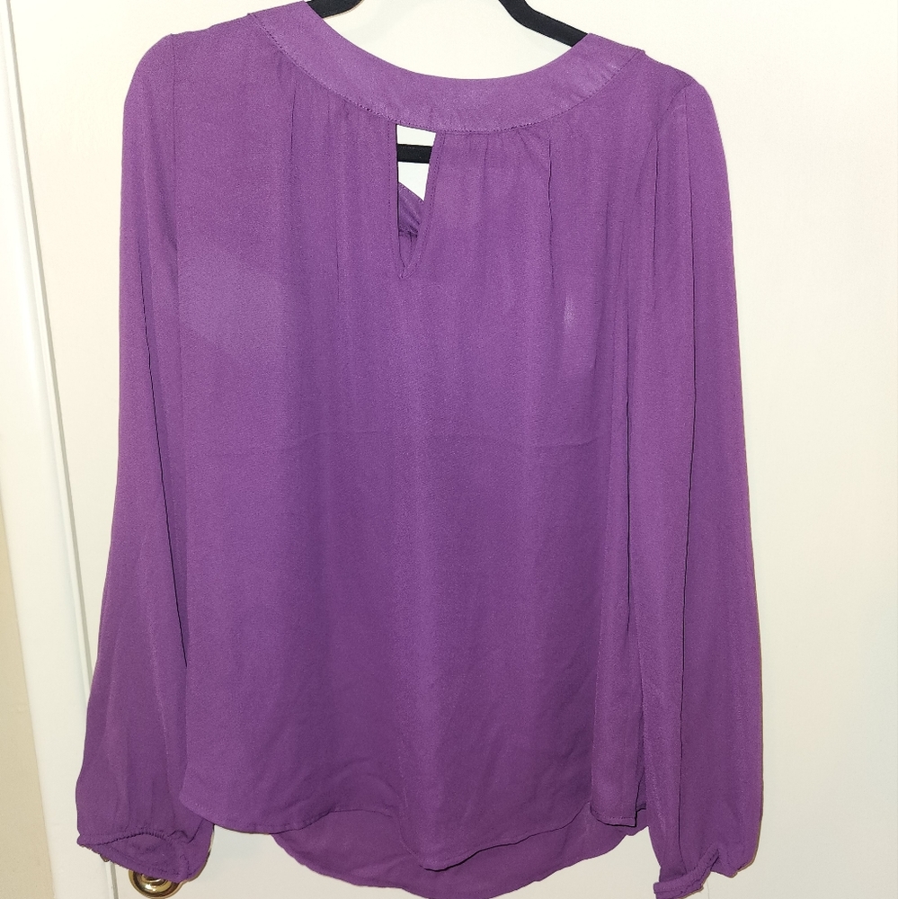 Purple long sleeve shirt